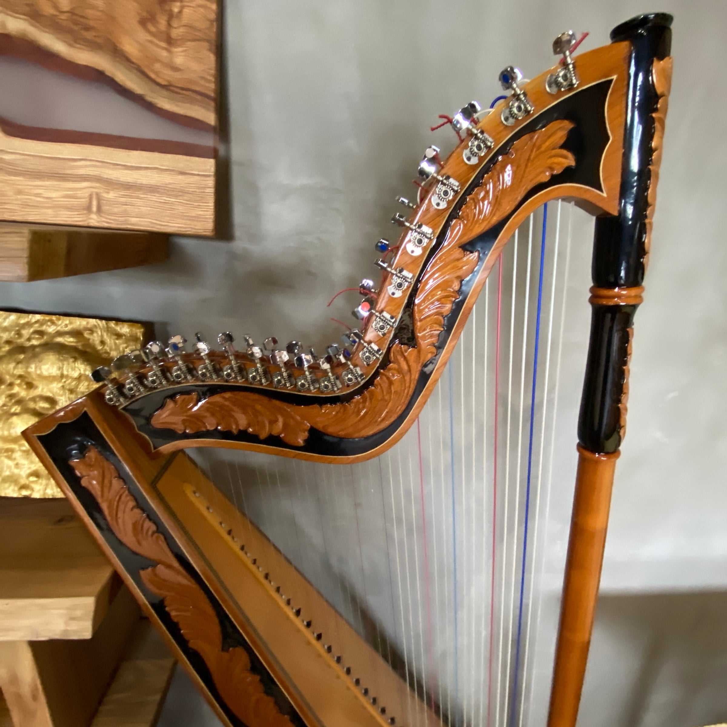 【送料無料】アルパ ハープ arpa harpa 撥弦楽器 アオヤマ NON-PEDAL HARP The140(WN)｜マツヤマ楽器 Online Shop